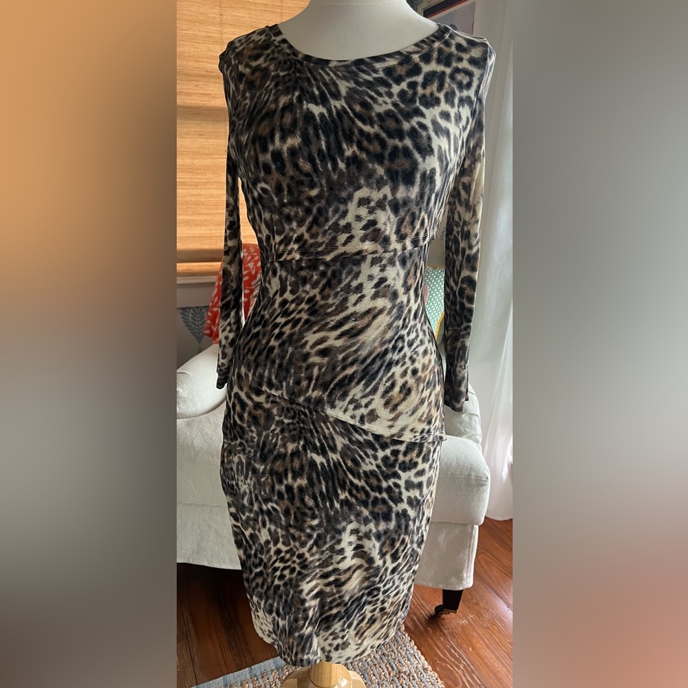 Cluny, leopard print, knit dress